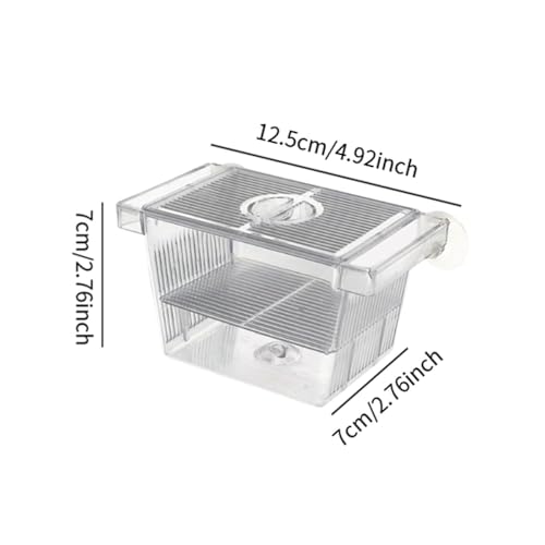 Fish Breeding Isolated Box Float Hatching Separation Acrylic Hatching Box Fish Tank Hatchery for Clownfish Guppy, S - size: S