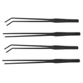 4pcs Aquarium Tweezers Set Stainless Steel Feeding Tongs for Fish Tank Maintenance Curved and Straight Tools for Aquascaping and Reptile Feeding