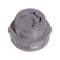 Ququyi 2 Inch PVC Bulkhead Water Tank Connector Adapter Fitting with Plugs Thru-Bulk Pipe Fitting for Rain Barrels, Aquariums, Ponds(Set of 1) - size: 2"-1pcs