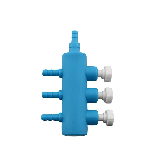 RLECS Air Manifold 8mm to 4mm 3 Way Outlet Air Flow Distributor Aquarium Air Pump Hose Splitters Oxygen Pipe Hose Distributors Fish Tank Splitter Lever for Air Tube Pipe Hose Split-Flow Connector