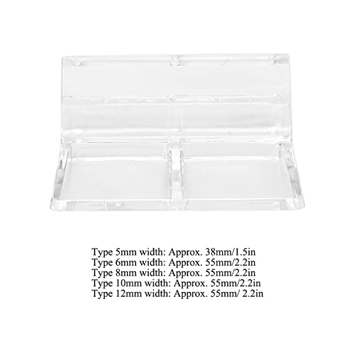 Pssopp 20Pcs Aquarium Glass Cover Clip Acrylic Universal Lid Clips for Rimless Aquariums Clear Color Acrylic Aquarium Glass Cover Holder(8mm)