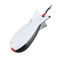 Arinda Fishing Spomb Rocket Shape Spod Fishing Feeders Float Bait Holder Tackle Tool Accessories - color: Black White, size: Large