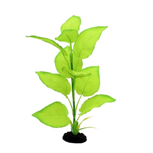 2-Pack 12 Inch Aquarium Silk Aquarium Plants, Artificial Plastic Plant for Small Tank, Goldfish, Fish Hides (Light Green, 12 Inch) - color: Light Green