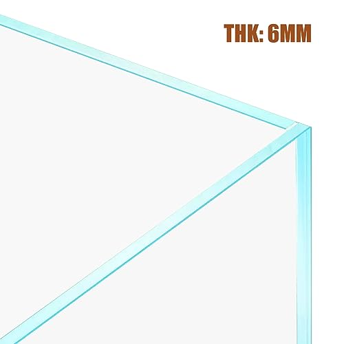LYPHARD AQUARIUMS 15 Gallon Rimless Aquarium, Ultra Clear Glass Low Iron Rectangular Fish Tank L19.6×W13×H13.8 Inches Thickness 6mm with EVA Foam Mat Included - size: 15 Gallons