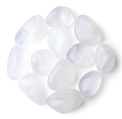 DUQGUHO Clear Quartz Healing Crystals Stones Set Natural Bulk Crystals Tumbled Polished Irregular Crystal Stones Bulk Rocks 0.45 lbs - color: 03 Clear Quartz