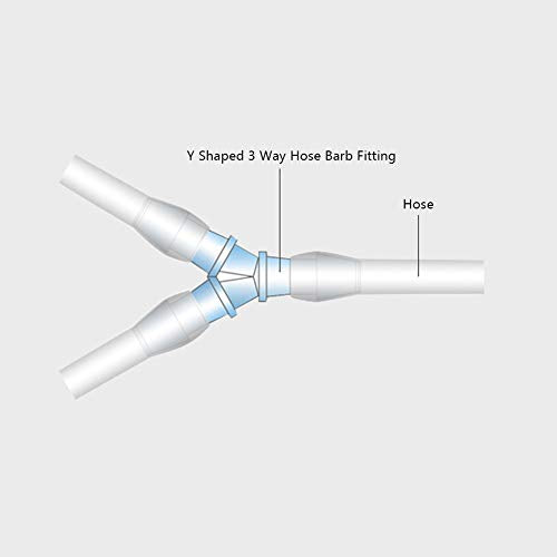 1/2" Hose Barb Fitting Equal Barbed Y Shaped 3 Way plastic Tubing Joint Splicer Mender Adapter Union for Oxygen Tubing Pipe Household Fuel Gas Liquid Air (Pack of 4) - size: 1/2 Inch