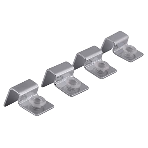 YOUTHINK 4PCS Aquarium Cover Clips, Adjustable Glass Lid Support Holders with Silicone Cushion, Stainless Steel Material, Fit 6/8/10/12mm Thickness Fish Tank Glass (8mm) - color: #-02