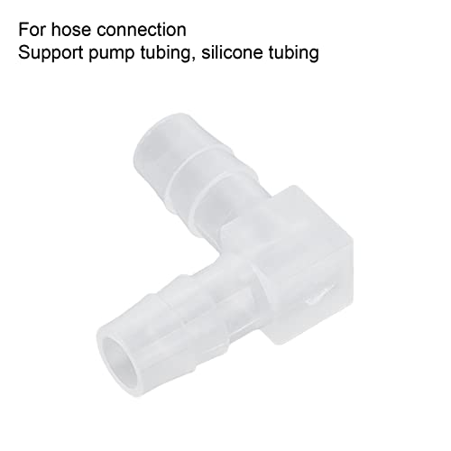 10Pcs Elbow Hose Barb Plastic Fitting 90 Degree Equal Barbed Joint L Shape - Wide Range of Use (8mm) - size: 8mm