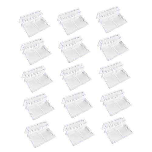 Mikikit 15pcs Aquarium Stand Acrylic Brackets Fish Tank Cover Holder Practical Rack for Aquarium
