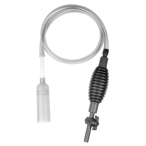 Newpol 5.7FT Aquarium Siphon Vacuum Cleaner for Fish Tank Cleaning Gravel & Sand & Change The Water, transparent