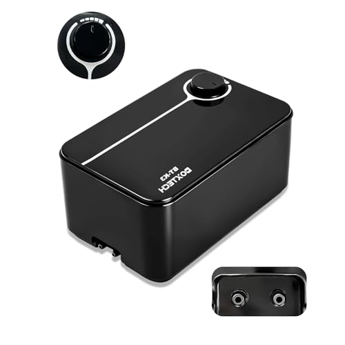 Aquarium Ultra-Quiet Air Pump - Adjustable Fish Tank Aerator with Dual Outlet Pump, 8w 8L/min Oxygen Pump for 20-600 Gallon Tank (Only Air Pump) - color: Black-K3 8W