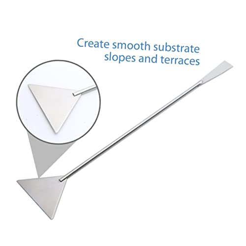 Levemolo Stainless Steel Aquascaping Tool for Aquatic Plants Kit Straight Curved Tweezers Scissors and Spatula for Aquarium Plant Care and Maintenance
