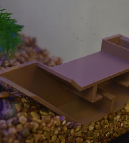 Chatelet Aquarium Underground Tunnel | Fish & Shrimp Hideout for Aquariums | Unique Underground Viewing Tunnel | Made in USA (Tan) - color: Tan