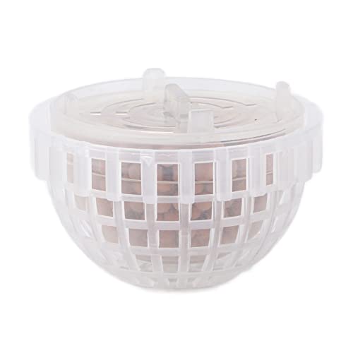 Aquarium Moss Ball Holder Transparent Plastic Fish Tank Decor Submerged Moss Minerals Ball Holder for Shrimps Hide and Breed 5 x 3.5cm