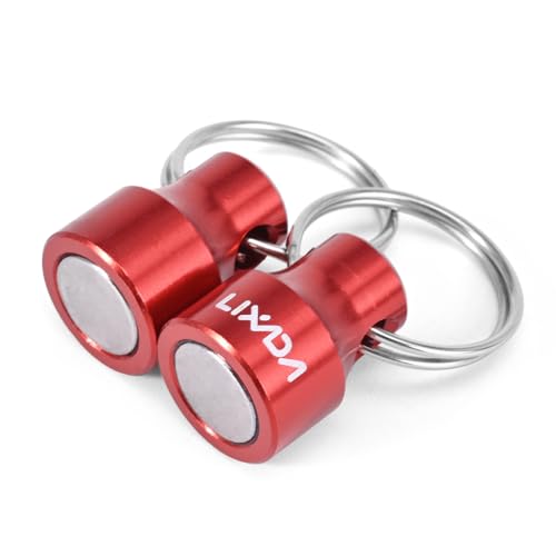 Lixada Magnetic Net Release Holder Fly Fishing Net Retractor Fishing Net Keeper Magnet Clip Landing Net Connector for Fishing Hooks, Lures, Flies, Trout Line - color: Red, style: 1 Connector