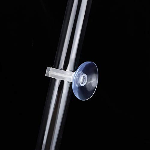 Shrimp Feeding Tube and Dish Set,Acrylic Shrimp Feeder Tube Feeding Dish Bowls for Fish Aquarium Shrimp Fish, with 2 Suction Cups,Fish Feeding Supplies(Tube Length 20cm)