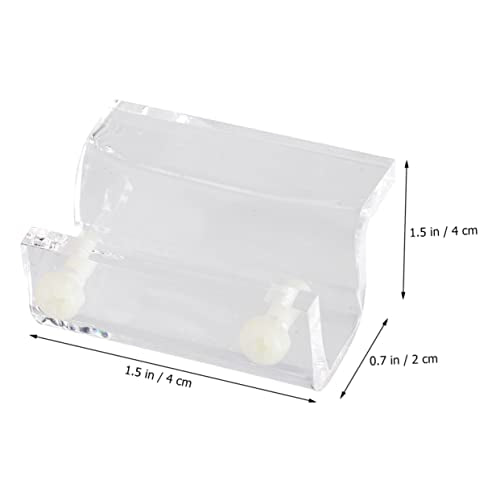 Aquarium Support Brackets 4pcs Acrylic Fish Tank Cover Holder Easy to Install Suitable for Open Ribs Tanks (White)
