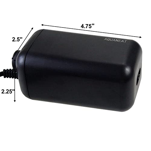 AQUANEAT Aquarium Air Pump, 40 gal Fish Tank Air Pump, Hydroponic Oxygen Aerator, with Airline Tubing, Stone Bubbler, Check Valve