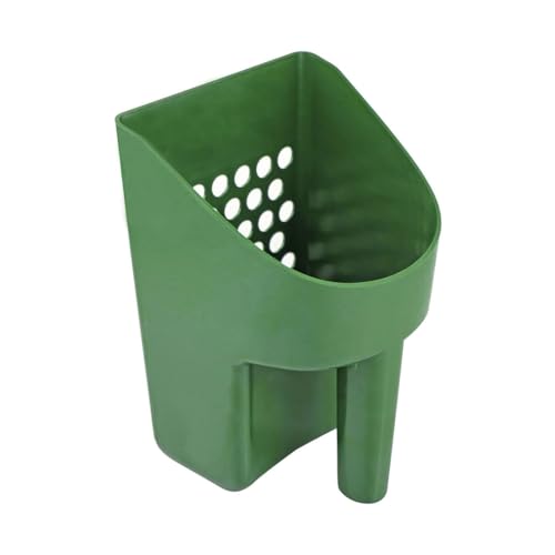 SE 3 Quart Sand Scoop Sifter with 0.5" Holes - Use for Gold and Metal Prospecting, Green - color: Green