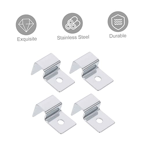 balacoo 4pcs Stainless Steel Aquarium Lid Racks Fish Tank Cover Holders for Glass Easy to Install and Support for Cleaning and Water Changes