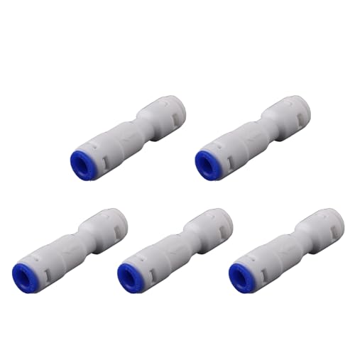 5-Pack Push to Connect 1/4 inch One Way Check Valve for Reverse Osmosis Water Filter, Easy Installation, Durable One-Way Valve (1/4)