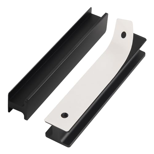 5 Pack Self Adhesive Drawer Pulls Matte Black 6 Inch Self Stick On Handles for Cabinets Sliding Door Handle Sliding Closet Door Pulls Peel and Stick - color: H-Matte Black, size: 6 Inch