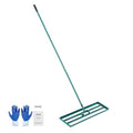 VEVOR Lawn Leveling Rake, 36“ x10 Level Lawn Tool, Heavy-Duty Lawn Leveler with 78"" Steel Extended Handle, Yard Leveling Rake Suit for Garden, Golf Lawn, Farm, Green - size: 36"x10", style: Classic: Alloy