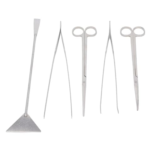 Aramox Aquascaping Plant Tool Kit, Stainless Steel Maintenance Tools Set for Beginners and Hobbyists, Precision Aquarium Tweezers and Scissors