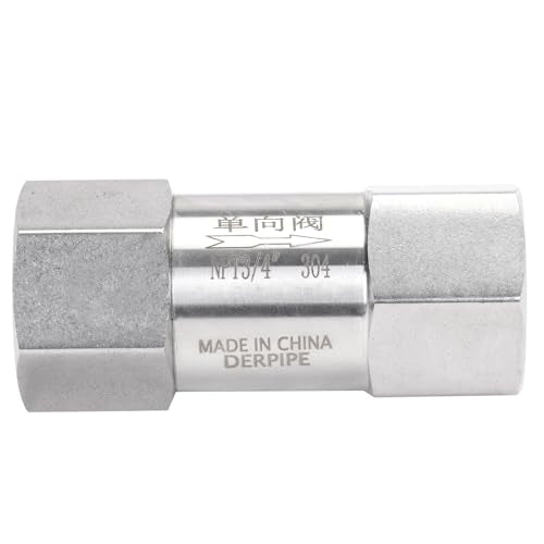 Air Check Valve - 3/4" NPT Female High Pressure Stainless Steel Hex One Way Valve For Air - size: 3/4" NPT, style: High Pressure Female x Female