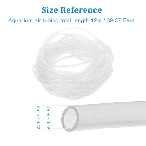Aquarium Tubing, Aquarium Air Tubing, Standard Aquarium Hose, Aquarium Airline Tubing, Flexible Air Tubing, Tubing for Fish Tank Air Pump, 39.37 Feet, Clear - color: Clear, size: 39.37 Feet