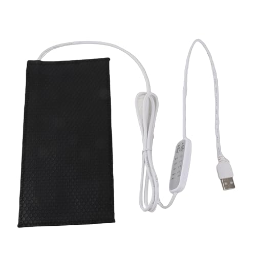 Reptile Heating Pad DC 5V Under Tank Terrarium with Temperature Control USB Power Safety 4 Gear Adjustment Reptile Heat Mat for Turtle Tortoise Snakes Lizard Gecko (20x25cm) - size: 20x25cm