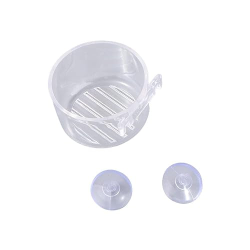 Fish Tank Plant Cup 6PCS Aquarium Growing Cups Acrylic Waterweed Cup Aquarium Decoration Plant Cup Pot with Suction Holder Mini Gardening Vase Feeder