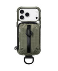 bitplay Magnetic Mini Pouch, Magsafe Compatible Phone Pouch, Tear Resistant Everyday Carry Card Holder, Key Slot with Water Repellent Zipper, Moss Green - color: Moss Green