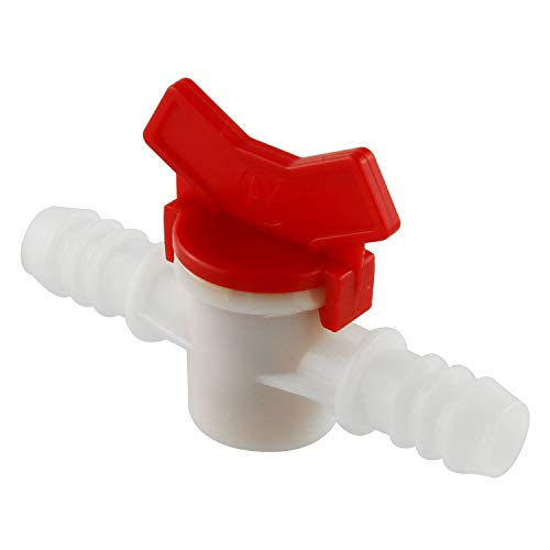 DGZZI Barbed Ball Valve 2PCS 1/2-Inch ID In-Line Ball Valve Shut-Off Switch with Hose Barb for Drip Irrigation and Aquariums White - size: 0.5 Inch