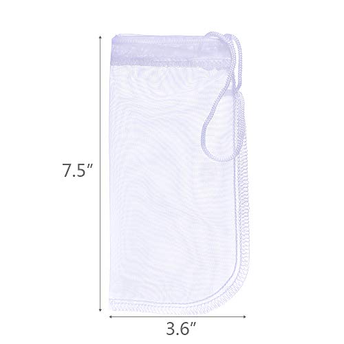 ALEGI Media Filter Bag Aquarium Extra Fine,Reusable 180 Micron Drawstring Mesh Filter Bags for Very Fine Resins Filter (7.5"*3.6" (3 Pack)) - size: 7.5"*3.6" (3 pack)