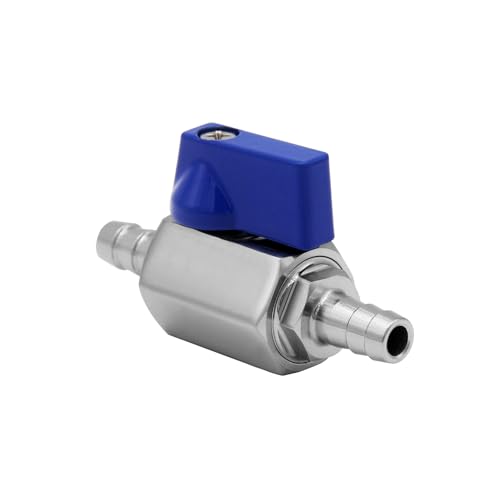 Stainless Steel 1/4" Mini Ball Valve Shut Off Valve 1/4" Hose Barb - size: 1/4" Hose Barb, style: Pack of 1