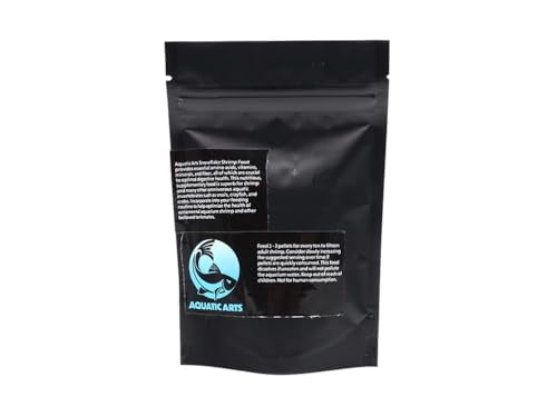 Aquatic Arts Shrimp Food Pellets for Freshwater Aquariums – Neocaridina & Sulawesi Diet, Large Snowflake Sinking Pellets for Live Aquarium Invertebrates, 1oz