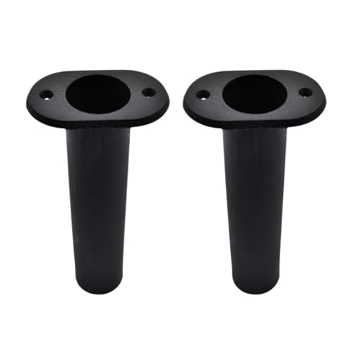 MARINE CITY Flush Mount Fishing Rod Holder, 90 Degree ABS Plastic, for Boats, Kayaks, Yachts - color: Black, style: 2 Pcs