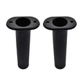 MARINE CITY Flush Mount Fishing Rod Holder, 90 Degree ABS Plastic, for Boats, Kayaks, Yachts - color: Black, style: 2 Pcs