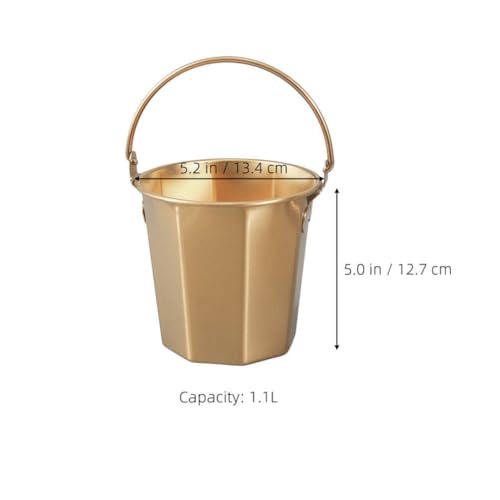 Toddmomy Stainless Steel Water Bucket Handle Portable Storage Container for Outdoor Camping Fishing and Household Use and Deep Design for Versatile Liquid Storage