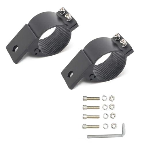 Tube Clamp Mounting Bracket for 2 Inch Bull Bar Roof Rack Roll Cage Mounts LED Square Round Work Light & Light Bar (Adjustable Between 47-53mm/1.8-2.1inch ) - size: 47mm-53mm(Approx 1.8"-2.1")