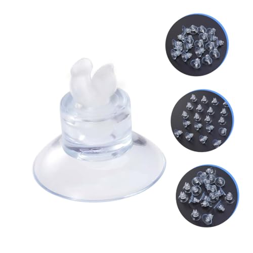 Toddmomy 18pcs Aquarium Airline Tube Holder Clips Rubber Suction Cups for Fish Tank Air Pump Accessories Aquarium Hose Fixed Isolation Clips