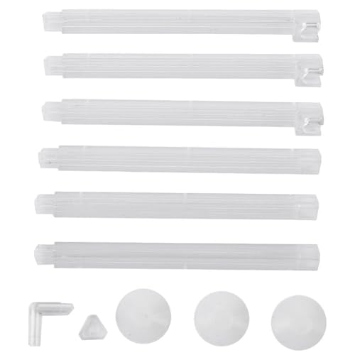 6 Pcs 4.13 Inch Aquarium Air Stone Bubble Bar Transparent Plastic Diffuser with Suction Cups for Fish Tank Oxygenation
