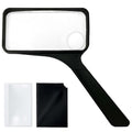 MAGDEPO 3X/5X Rectangular Large Handheld Magnifying Glass Bifocal Magnifier Acrylic Lens for Senior, Low Vision Reading Small Texts on Bottle, Labels, Menus, Hobbies