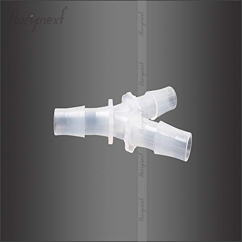 plastic 7/16" Y shape 3 way barbed connector for air hose, water pipe pp polypropylene barb fitting. (Pack of 10 pcs) - style: 10pcs, 7/16" O.D.