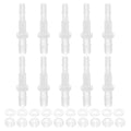 uxcell 10Pcs Plastic Hose Barb Fitting, 5/32" x 1/4" Bulkhead Adapter Union Splicer Mender Pipe Connector with M6 Nut and Washer for Aquarium Air Water Fuel - size: 5/32" x 1/4", M6 Nut