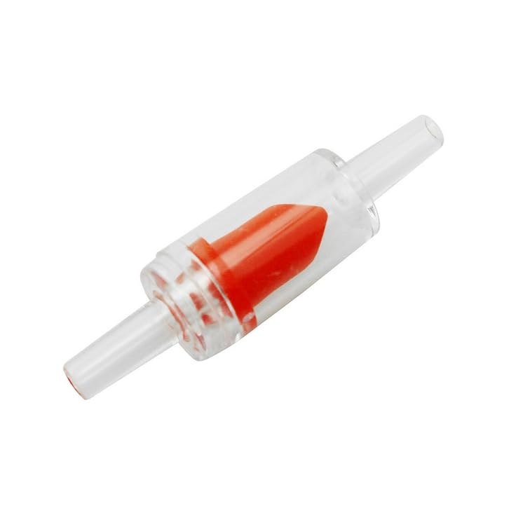 24PCS Red Plastic Check Valve Aquarium Air Check Valve One Way Air Valve Red Clear for Aquarium Air Pump Perfect for Fish Tank Aerator