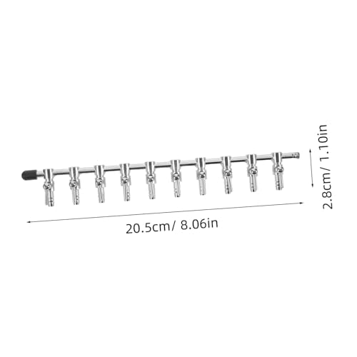LALAFINA Aquarium Air Valve Control Metal Distributor Manifold Splitter with Flow Lever for Fish Tank Airline Pump Accessories Corrosion-Resistant Oxygen Distributor for Multi-Aquarium
