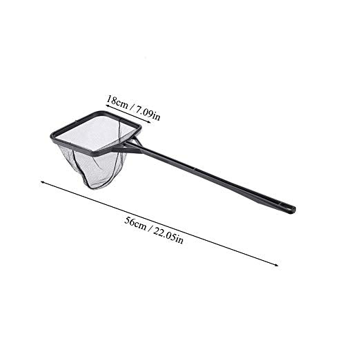 Lightweight Nylon Fish Fishing Net - Shrimp Net Fish Catching Cleaning Tool with Plastic Handle(L) - color: L