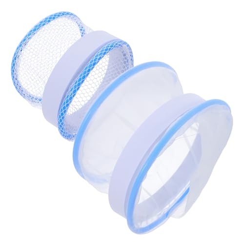 HOMSFOU Aquarium Floating Fish Breeding Box with Nylon Mesh Isolation Net, Guppy Breeding Tank Divider for Fish Hatchery and Nursery, 2pcs Set